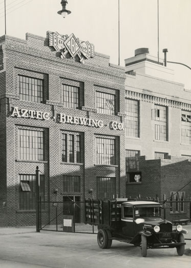 Original Aztec Building in San Diego 1930s