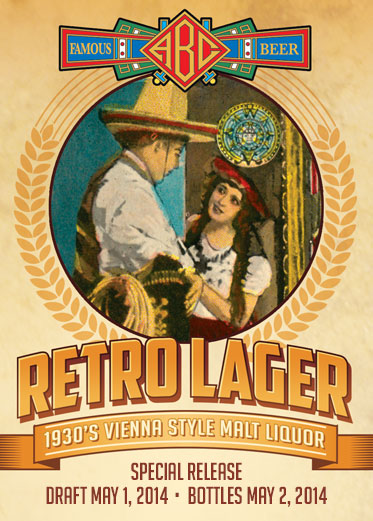 Vintage beer brewers retro style beer